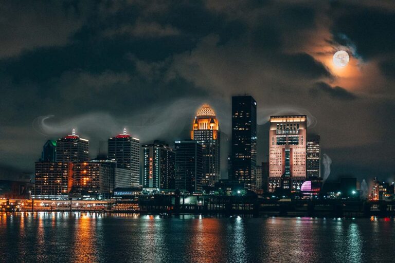 Haunted Louisville skyline on a Louisville ghost tour