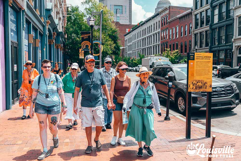 Tour Group on a Downtown Walking Tour in Louisville Kentucky